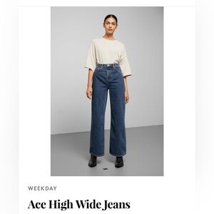 Weekday Ace High Wide Jeans - Black